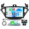 Rimoody 8 Core 4+64G Android Autoradio per Opel Corsa E 2015-2019/Opel Adam 2013-2016 9 Schermo Stereo Senza Fili Carplay Android Auto Mirror Link Bluetooth FM/RDS/EQ WiFi GPS SWC Telecamera Posteriore