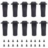 DONGKER Clip Cintura,10 Pezzi Morsetto Cinture in PVC Walkie Talkie Clip W/20 Vite per Radio Bidirezionale