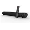 Zeerkeer Soundbar per TV, 60 W, 40,6 cm, ultra sottile, 2.0 canali, mini soundbar con 3 modalità EQ e telecomando, altoparlante Home Theater Bluetooth 5.0 cablato e wireless, connessioni ottiche/aux/coassiali