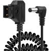 CERRXIAN Cavo a spirale D-Tap da 4,2 piedi su angolo retto DC 12 V, ricambio D-Tap su cavo jack DC5525 da 12 V per Anton Bauer, KIPRO LCD, Black Magic ecc.