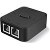 Hemlosk Duplicatore Ethernet, 2 porte 1000Mbps Ethernet Splitter, Duplicatore RJ45, Switch RJ45 1 a 2 senza necessità di alimentazione, per computer, router, 1 pezzo