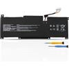 K KYUER BTY-M491 Laptop Batteria per MSI Summit B15 A11M A11MT Stealth 15M A11SX A11SEK A11SDK A11UE A11UEK B12UX B12UE Series A11M-023NL A11M-024BE A11M-057 A11M-058 089NL Notebook Battery(White Connector)