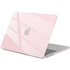 EooCoo Cover compatibile con MacBook Pro 14 Pollici 2026 2025-2023 2021 Pro Max M5 M4 A3112 A3185 A3401 M3 A2918 A2992 M2 A2779 M1 A2442 con Touch ID, Custodia Rigido Liscia Lucida - Cristallo Rosa