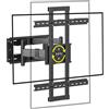 GUZHIKU Supporto da Parete per TV Full Motion da Orizzontale a Verticale per 50-90 Pollici,Adatto a Schermi Fino a 120 kg con Inclinazione Girevole Rotante, Max VESA 800x600mm, Nero, D5