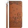 FALUWONRU Custodia per Xiaomi Redmi Note 13 Pro 5G Cover Portafoglio Protettiva Libro Cover Flip Caso Phone Magnetica Custodie in Con Slot per Schede e Magnetica Supporto,Gatti PU Pelle,Marrone