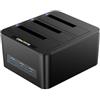 CENMATE Docking Station Hard Disk, 3 Bay Docking Station HDD per SATA SSD/HDD 2,5/3,5, Cavo USB 3.0 A/C con 3 Porte USB HOST, Supporto Hot Swap