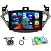 Inefala 4+64G Autoradio per Opel Corsa 2015-2019/Opel Adam 2013-2016 Android 15 mit 9'' In-Cell Schermo Soporta Wireless Carplay und Android Auto Mirror Link Radio FM/RDS GPS WIFI Bluetooth SWC