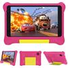 Gleeso Tablet Bambini 7 Pollici Android Tablet con Controllo Parentale, Kids Tablets 32GB+128GB TF, Kids Pre-Installato, Doppia Fotocamera,Tablet con Protettiva Antiurto Custodia(Pink)