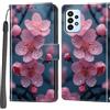Haninsuze Cover per Samsung Galaxy A23 4G/5G, Portafoglio PU Pelle, Fiore di pesco | Interno TPU Antiurto, Anti-Graffio, Fessura per Schede, Supporto Stand, Design Libro, Flip