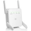 Gubbett Amplificatore Wi-Fi, 1200Mbps WiFi Extender Dual Band 2.4GHz/5GHz con 4 Antenne ad Alto Guadagno, Ripetitore WiFi Potente per Casa,Porta LAN, WPS, Access Point, Supporta 2 Modalità