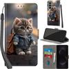 Haninsuze Cover per Samsung Galaxy S25 FE 5G, Gatto | Pelle PU Portafoglio, Porta Carte, Magnetica, Libro, Antiurto Custodia