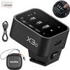 Godox X3-C Trigger, Touch Screen TTL Wireless Flash Trigger, con conversione TCM, batteria integrata agli ioni di litio da 3,7 V 850 mAh, circa 7 giorni in standby per (Godox X3-C)