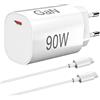 GAOUTO Caricabatterie USB C da 90 W per Xiaomi 15 Ultra 15T Poco X7 F7 Pro, alimentatore USB C GaN Turbo Hyper Charge caricatore rapido per Xiaomi 15T Pro 14 Ultra Redmi Note 14 13 12Pro Pad 7