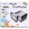 icartouche Cartuccia d'inchiostro compatibile per Epson 16XL T1636 per Epson Workforce WF2010W WF2510WF WF2520NF WF2530WF WF2540WF WF2630WF WF2650DWF WF2660DWF WF2750DWF WF2760DWF (2BK 1C 1M 1Y)