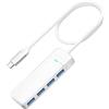 iDsonix Hub USB con Cavo USB C 50cm, 4 porte USB 3.0 USB C Hub Duplicatore Multi Porta USB C, Hub Moltiplicatore Multiport Sdoppiatore USB C Extender per laptop, PC, MacBook, unità flash USB, HDD mobile