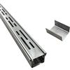 SXSJMY Piccolo Canaletta Scolo Acqua Piovana Acciaio Inox 304, Largo 3,5 cm, Lungo 1 m - Canalina Lineare per Terrazza, Piscina, Marciapiede - Kit con Griglia di Scolo e Connettore