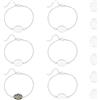 UNICRAFTALE 12 Set Braccialetti Impostazioni Lunetta Bracciali in Acciaio Inossidabile Cabochon Vassoio Vuoto Braccialetti Cabochon in Vetro Ovale Bracciale A Collegamento Vuoto