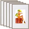 WOLTU Cornice per Foto 18x24 cm Set di 5 da Parete e Tavolo, Cornice per Poster Acciaio in Plastica, Collage Foto Portafoto Montaggio Verticale o Orizzontale