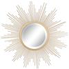 Stonebriar Specchio sospeso Decorativo Rotondo Oro Antico 58,4 cm Metallo Starburst per Parete