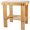 Yoassi Sgabello/Sedia/Panca Scarpiera Multifunzionale in Bambù Naturale con Ripiano per Ingresso Soggiorno Bagno Casa Spiaggia Picnic Giardino per Bambini e Adulti 31 * 24 * 34 cm (Taglia M)