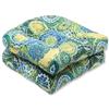 Pillow Perfect Cuscini trapuntati Omnia Lagoon per esterni/interni (schienale rotondo), 48,3 x 48,3 cm, blu