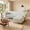 Italian Bed Linen Copridivano Antiscivolo Comfort con Penisola DX, Grigio, 240 cm