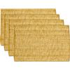 Sweet Home Collection Trends - Tovaglietta all'americana in 100% cotone intrecciato bicolore (confezione da 4), 33 x 48,3 cm, arancione