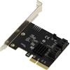 KALEA-INFORMATIQUE Scheda controller PCIe 4 porte SATA 3 6G con supporto UEFI chipset Marvell 88SE9236 - Hardware Raid 0 1 10
