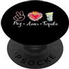 Peace Love Mexican Souvenir Paz Amor Méx Cinco de Mayo Mexican Independence Day México Patriotic PopSockets PopGrip Adesivo