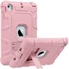 ULAK iPad Mini Cover, iPad Mini 3 Cover, iPad Mini 2 Custodia Ibrida a Protezione Integrale con Parte Esterna in 3 Strati di Morbido Silicone e Interno Rigido per Apple iPad Mini 1/2/3 (Oro Rosa)