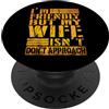 InGENIUS Camicie e regali divertenti per Divertente Marito Amico Moglie Non Avvicinarti Detto PopSockets PopGrip Adesivo