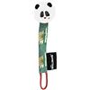 Les Déglingos Catenella ciuccio (Rototos di Panda) - Giocattoli per neonati - Porta ciuccio - Ultra Morbido - Peluche - Giocoso - Ragazzi e ragazze - Adatto dalla nascita - Nero/Bianco