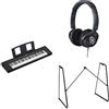 Yamaha Tastiera digitale Piaggero NP-15 con 61 tasti sensibili al tocco in dotazione con cuffie HPH-150, supporto per tastiera L-2C