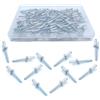 CiciIng 120 rivetti ciechi in alluminio 4,8 x 13 mm, grande flangia rivetti pop, rivetti in alluminio per veicoli a motore, mobili, attrezzature meccaniche (argento)
