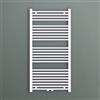 Mai & Mai Radiatore Piatto da Bagno 120x60cm, Radiatore Scaldasalviette Termoarredo da Bagno Riscaldamento Elettrico o da Acqua Calda RHE Scalda Portasciugamani in Acciaio, Bianco