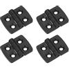 METALLIXITY Regolabile Pieghevole Porta Cerniere (40mm) 4pz, ABS Nylon Cerniere - per Cancello Armadio Porta, Nero