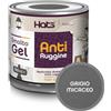 Hats - Vernice Antiruggine per ferro - Smalto Gel Antiruggine Pronto all'uso - Non Cola, Non Gocciola - Adatto per Metallo e Legno - Made in Italy (Grigio Micaceo)