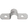 Aopin Morsetto rigido per tubo da 8 mm, con 2 fori, staffa a U, clip di tensione in acciaio inox 201, per fissaggio tubi, argento, 20 pezzi