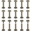 QUARKZMAN 25Pack Viti Chicago in Ottone, 20x10mm Testa Piatta Viti Post Binding Chiodi Rivetti per Fai Da Te Artigianato in Pelle Cinture, Bronzo