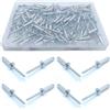 CiciIng 60 rivetti ciechi in alluminio 4,8 x 18 mm, grande flangia rivetti pop, rivetti in alluminio per veicoli a motore, mobili, attrezzature meccaniche (argento)