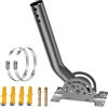 Generic Supporto per Asta Antenna Heavy Duty in Acciaio Inox, Palo/Staffa da Parete Regolabile con Braccio Pivotante a J, 12''H x 1,38'' Dia, per Antenne Esterne, Sensori Meteo Wireless, Access Point