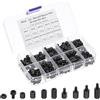 PATIKIL M3 Kit Distanziatore Esagonale in Nylon Maschio/Femmina, 180pz Kit Assortimento di Distanziali per Schede Madri, Distanziatori Prese Elettriche Viti Dadi per Schede Madri PCB, Nero