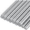 QUARKZMAN 16Pz Stick Colla a Caldo Mini per Pistola 11mm x 100mm Colla a Caldo Bastoncini Grandi Ricariche, Glitterato Argento