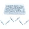 CiciIng 60 rivetti ciechi in alluminio 4,8 x 16 mm, grande flangia rivetti pop, rivetti in alluminio per veicoli a motore, mobili, attrezzature meccaniche (argento)