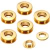 PATIKIL 10.5 Mm(2/5 Pollici) Massiccio Ottone Foro Occhi 6pz Arco Superficie Auto Supporto Occhielli con Rondella per Pelle Artigianato Ottone Tono