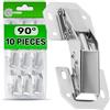 ONIX TECH 10 Pezzi Cerniere per Ante Cucina con Angolo di Apertura di 90° con Molla a Pressione - Cerniere per Mobili Realizzata in Acciaio con Rivestimento Nichelato - Garanzia di 5 Anni - ONIX TECH