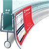 STEIGNER Guarnizione doccia curva UK08 80 cm (1 pz.) trasparente - Guarnizione box doccia verticale per doccia semicircolare o quarto di cerchio con porta 6-8 mm - Materiale flessibile, Impermeabile