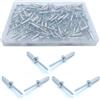 CiciIng 60 rivetti ciechi in alluminio 4,8 x 20 mm, grande flangia rivetti pop, rivetti in alluminio per veicoli a motore, mobili, attrezzature meccaniche (argento)