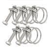 TopHomer 5 fascette stringitubo a doppio filo, regolabili da 40 mm a 45 mm, fascette stringitubo in acciaio inox, 11 misure opzionali a doppio filo idraulico a vite di fissaggio