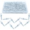 CiciIng 120 rivetti ciechi in alluminio 4,8 x 16 mm, grande flangia rivetti pop, rivetti in alluminio per veicoli a motore, mobili, attrezzature meccaniche (argento)